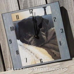 Custom Pet Clock Created With Your Photographs - Wall - Pet Clock, Dog Wall Personalized, Christmas Gift, Photo Clock - thumbnail 4