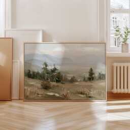Cedar Forest Poster, Misty Valley Print, Nature Wall Art, Paper - thumbnail 4