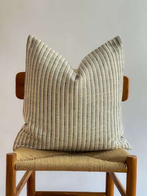 Hand Woven Natural Fiber Pillow Cover - image 1