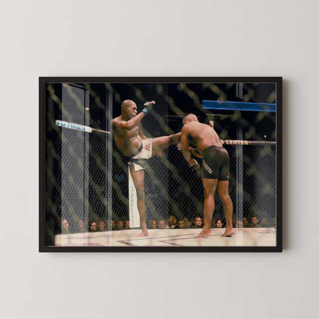 Jon Jones Vs Daniel Cormier Ufc Fight Canvas Print Mma Wall Art - image 1