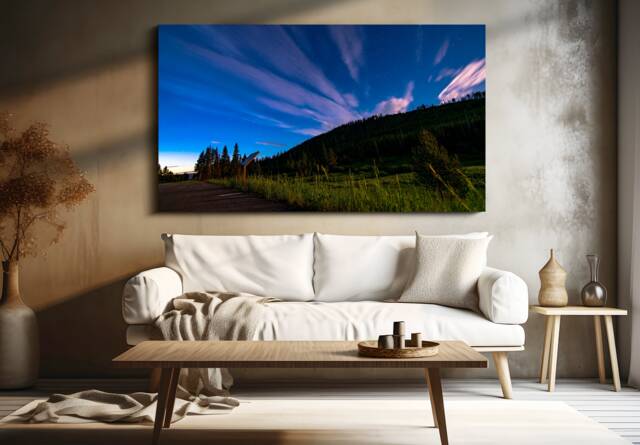 Yellowstone Night Sky Photography, Jackson Hole Landscape Art Print - image 1