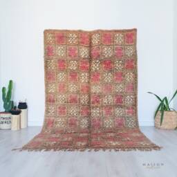 Vintage Pink Boujaad Rug, Authentic Moroccan 5.9 Ft X 9.7 - thumbnail 1