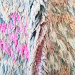 Vintage Pink Boujaad Rug, Authentic Moroccan 5.9 Ft X 9.7 - thumbnail 4