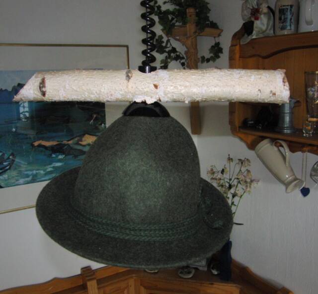 Country House Style Costumes Hat -Hanging Lamp, By Wooden Art Ludwig - image 1