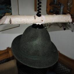 Country House Style Costumes Hat -Hanging Lamp, By Wooden Art Ludwig - thumbnail 2