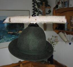 Country House Style Costumes Hat -Hanging Lamp, By Wooden Art Ludwig - thumbnail 1