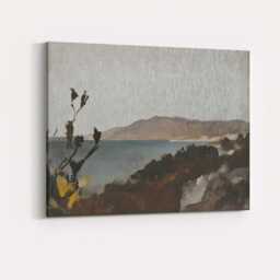 Moody Lakeside Mountain Vista Textured Landscape Canvas Wall Art Print Decor Picture Ready To Hang - thumbnail 4