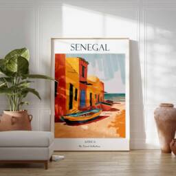 Senegal Poster, Travel Print, African Wall Decor West Africa Print - thumbnail 3