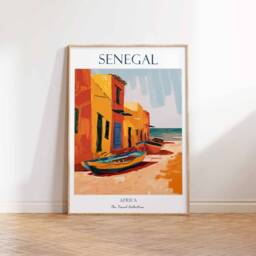 Senegal Poster, Travel Print, African Wall Decor West Africa Print - thumbnail 2