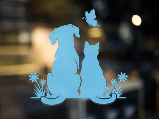 Dog & Cat Vinyl Decal - Pet Memorial Sticker For Car, Laptop, Or Wall Decor - image 1