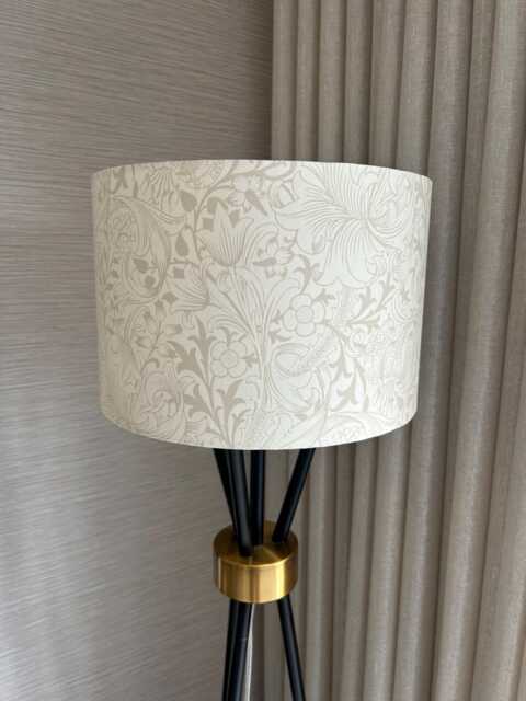 Handmade Lampshade in William Morris Golden Lily Fabric, Beige, Cream, Various Sizes Available Ceiling Or Table/Floor Lamp Options - image 1