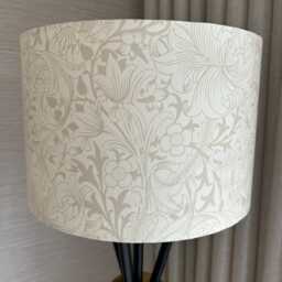 Handmade Lampshade in William Morris Golden Lily Fabric, Beige, Cream, Various Sizes Available Ceiling Or Table/Floor Lamp Options - thumbnail 3