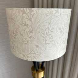 Handmade Lampshade in William Morris Golden Lily Fabric, Beige, Cream, Various Sizes Available Ceiling Or Table/Floor Lamp Options - thumbnail 2