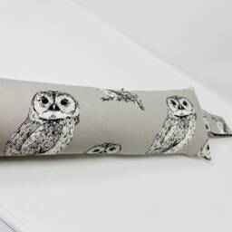 Grey Hedgehog Draft Excluder, Mustard Print Draught Gift For Her, Home Decor, Animal Christmas Gift - thumbnail 4