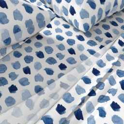Indigo Dots Sheets - Watercolor in Blue By Dinamae Spots Paint Droplets Cotton Sateen Sheet Set Bedding Spoonflower - thumbnail 2