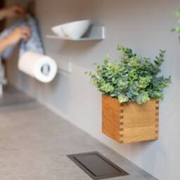 Magnetic Oak Wood Planter Box Joint Herb & Flower Pot - thumbnail 2