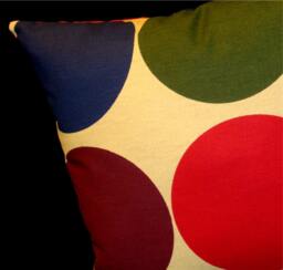 Modern Retro Pillow Cover - My Big, Fat Polka Dot Many Sizes Available - thumbnail 1