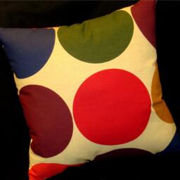 Modern Retro Pillow Cover - My Big, Fat Polka Dot Many Sizes Available - thumbnail 3