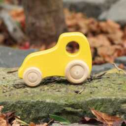 Wood Tractor Yellow - thumbnail 2