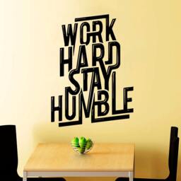 Wall Decals Work Hard Quote Decal Vinyl Sticker Home Decor Art Murals Stay Humble Motivation Bedroom Chu880 - thumbnail 1