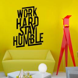 Wall Decals Work Hard Quote Decal Vinyl Sticker Home Decor Art Murals Stay Humble Motivation Bedroom Chu880 - thumbnail 2