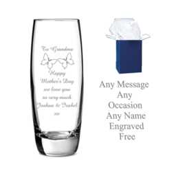 Personalised Engraved Vase Birthday Gifts, Mothers Day Gift, Gifts For Mom, Mum, Nan, Grandma - thumbnail 3