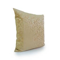 Beige Cream Pillow, Throw Pillow Cover, Decorative Cushion Pillowcase, Accent Toss Satin Blend, Pattern - thumbnail 2