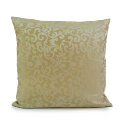 Beige Cream Pillow, Throw Pillow Cover, Decorative Cushion Pillowcase, Accent Toss Satin Blend, Pattern - thumbnail 1