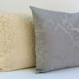 Beige Cream Pillow, Throw Pillow Cover, Decorative Cushion Pillowcase, Accent Toss Satin Blend, Pattern - thumbnail 3