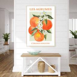 Orange Art Print, Les Agrumes, Modern Art, Fruit Wall Kitchen Home Decor, Gift Ideas, Prints, Posters - thumbnail 2