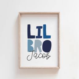 Set Of 2 Brother Prints, Playroom Blue, Boys Bedroom Decor, Sibling Brothers Wall Art, Prints - thumbnail 3