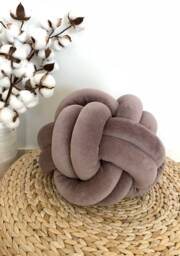 Soft Cotton Knot Cushion, Scandinavian Minimalist Design Reversible Pillow 2In1 - thumbnail 1