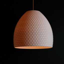 Ceiling Light - White Modern Geometric Contemporary [Geodome] 100% Biodegradable Made From Sugarcane [W40cmxh40cm] - thumbnail 2
