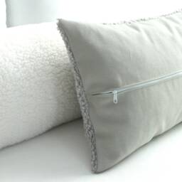 Cozy Teddy Boucle Throw Pillow Cover, 8 Colors Fluffy Lumbar Accent Extra Long Headboard Body Cushion - thumbnail 2
