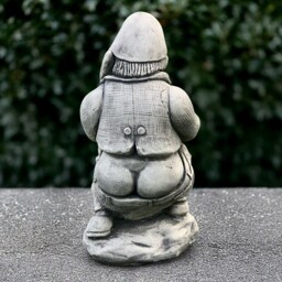 Funny Gnome Statue Garden Dwarf Sculpture Stone Yard Ornament Cement On Toilet Figurine Front Door Decoration Gnome Lover Gift - thumbnail 4