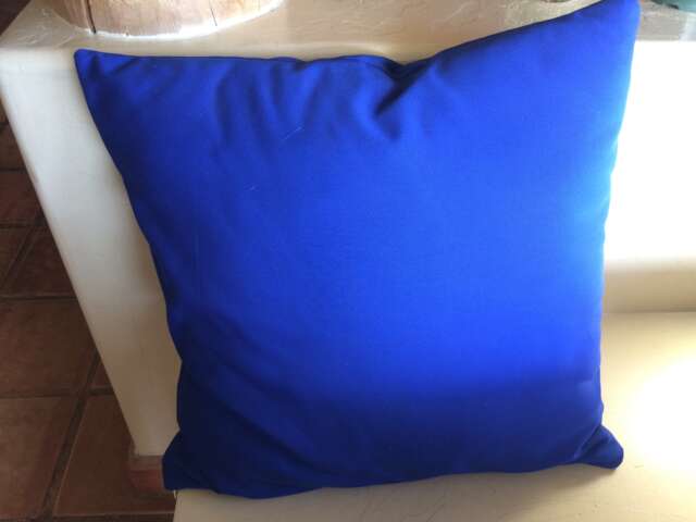 Sunbrella Pillow Cover.sunbrella Canvas True Blue. Outdoor Or Indoor Fabric. Throw Accent Pillow. Patio Cover. Sofa - image 1
