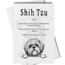 Shih Tzu Definition Art Print Or Greetings Card, Owners Gift, Lovers Birthday Home Decor - thumbnail 2