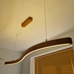 Handmade Oak Led Chandelier Modern Minimalist Wood Pendant Light