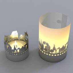 Savannah Skyline Shadow Play Candle - Unique Souvenir Gift - thumbnail 2