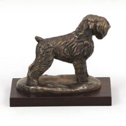 Black Russian Terrier, Dog Wooden Base Statue, Limited Edition, Artdog - thumbnail 2