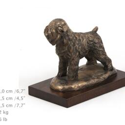 Black Russian Terrier, Dog Wooden Base Statue, Limited Edition, Artdog - thumbnail 4