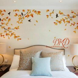 Tree Branch Decal Wall Art With Birds - thumbnail 2