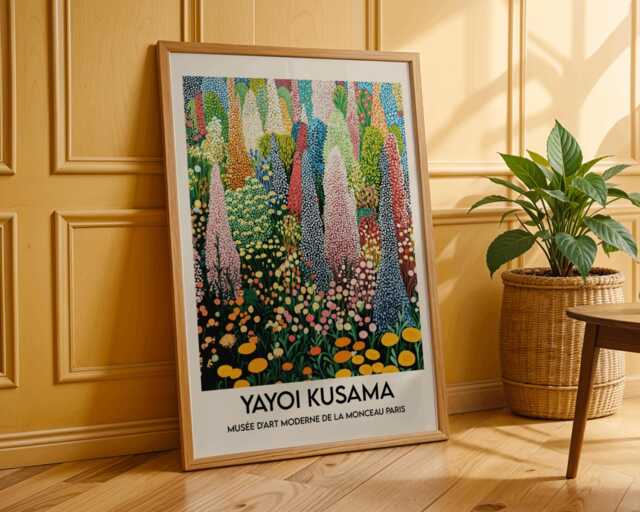 Yayoi Kusama Floral Forest Poster - Colorful Botanical Wall Art - image 1