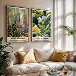 Yayoi Kusama Floral Forest Poster - Colorful Botanical Wall Art - thumbnail 3