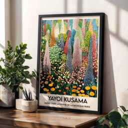 Yayoi Kusama Floral Forest Poster - Colorful Botanical Wall Art - thumbnail 2