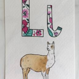 Clearance Animal Letter Cards, With Pretty Floral Letters - thumbnail 2