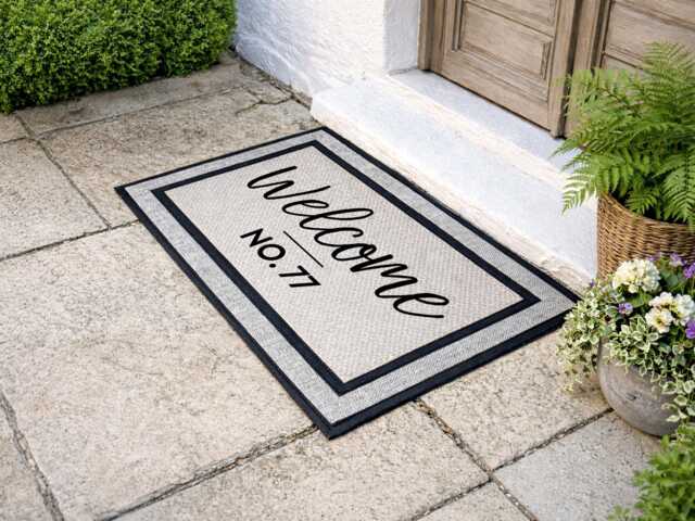 Personalized Welcome New Home Outdoor Rug - Custom Washable Doormat - image 1