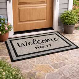 Personalized Welcome New Home Outdoor Rug - Custom Washable Doormat - thumbnail 3