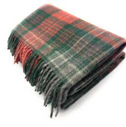 Wilson Ancient Tartan Wool Blanket, Scottish Made, Fringed Edges - thumbnail 1