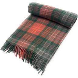 Wilson Ancient Tartan Wool Blanket, Scottish Made, Fringed Edges - thumbnail 3
